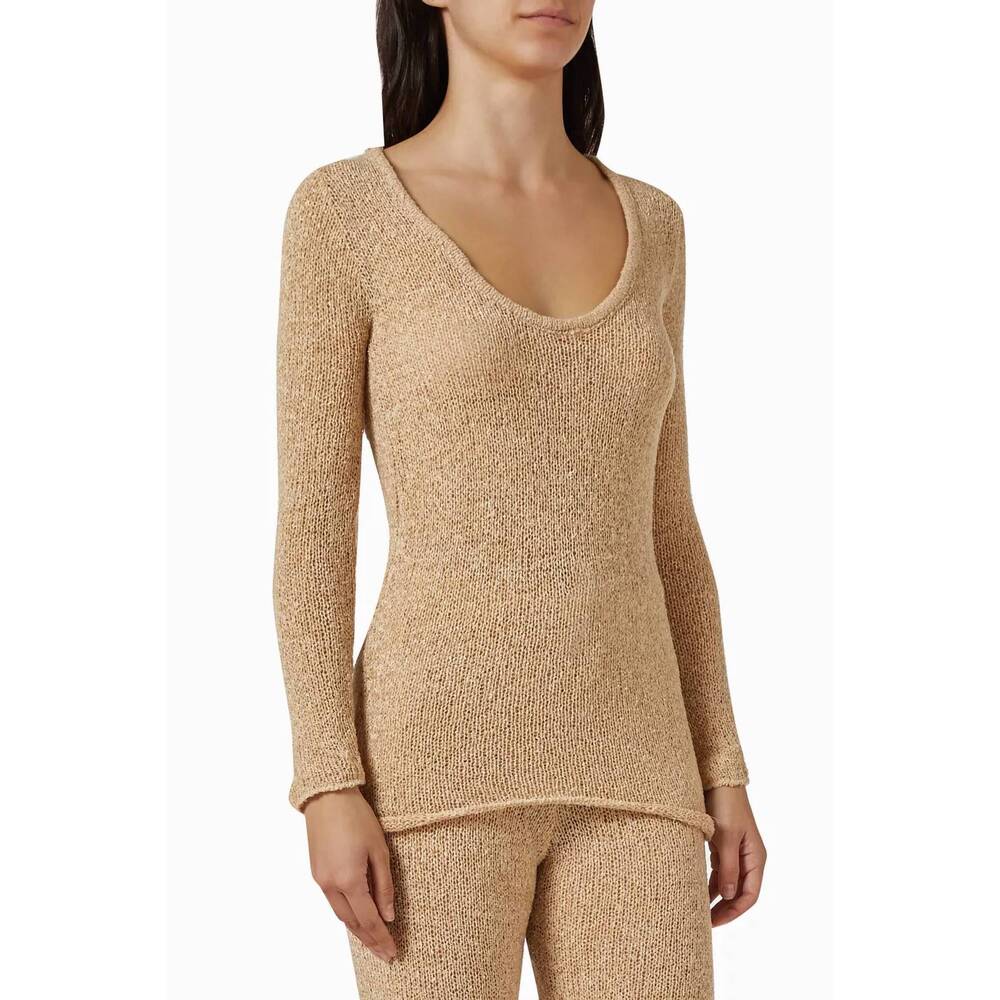 NEW HAIGHT cecilia knit top in cuban sand